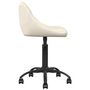 Voir la diapositive 3 : VIDAXL Chaise de bureau Creme Velours