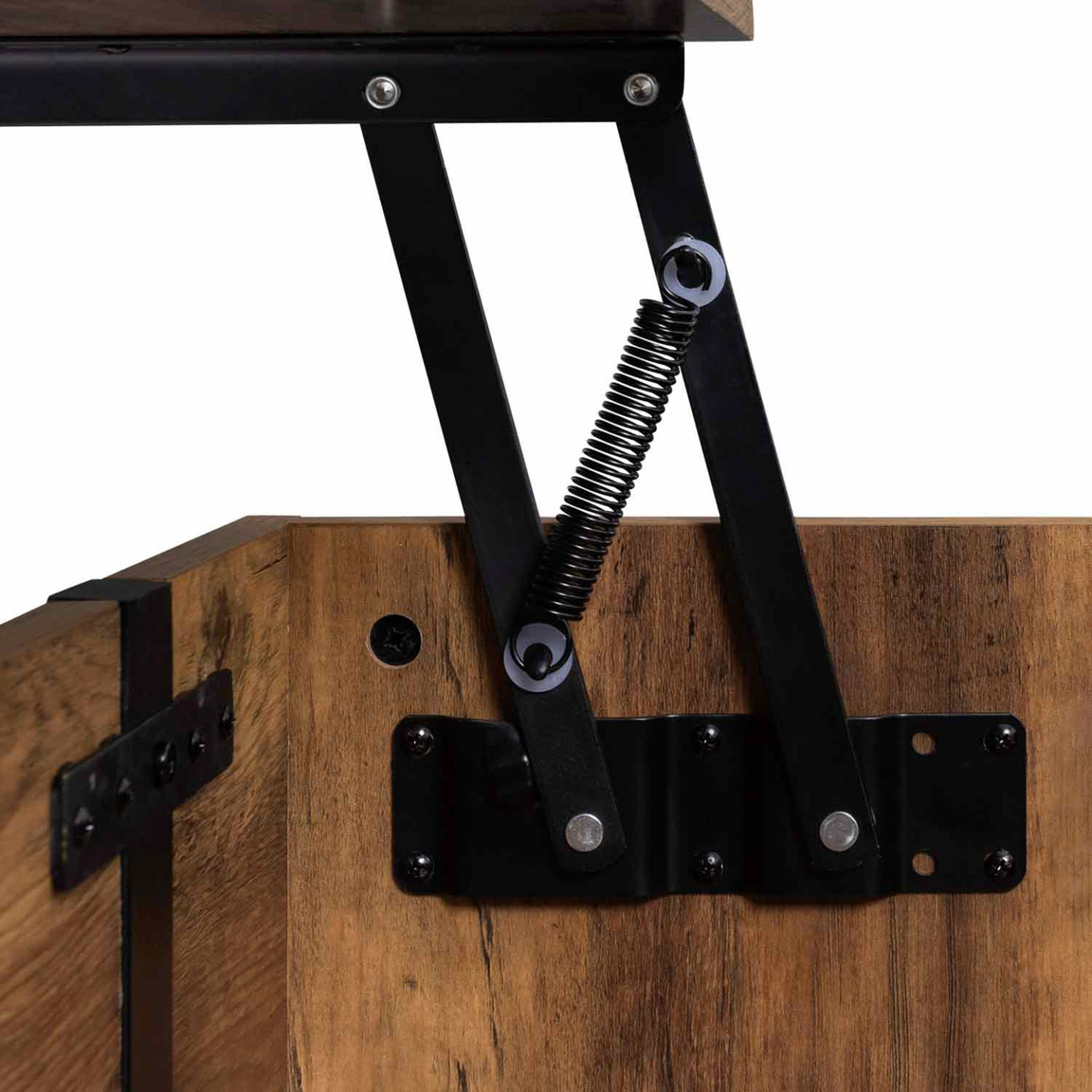 Voir la diapositive 5 : ID MARKET Table basse plateau relevable rectangulaire austria bois pied épingle