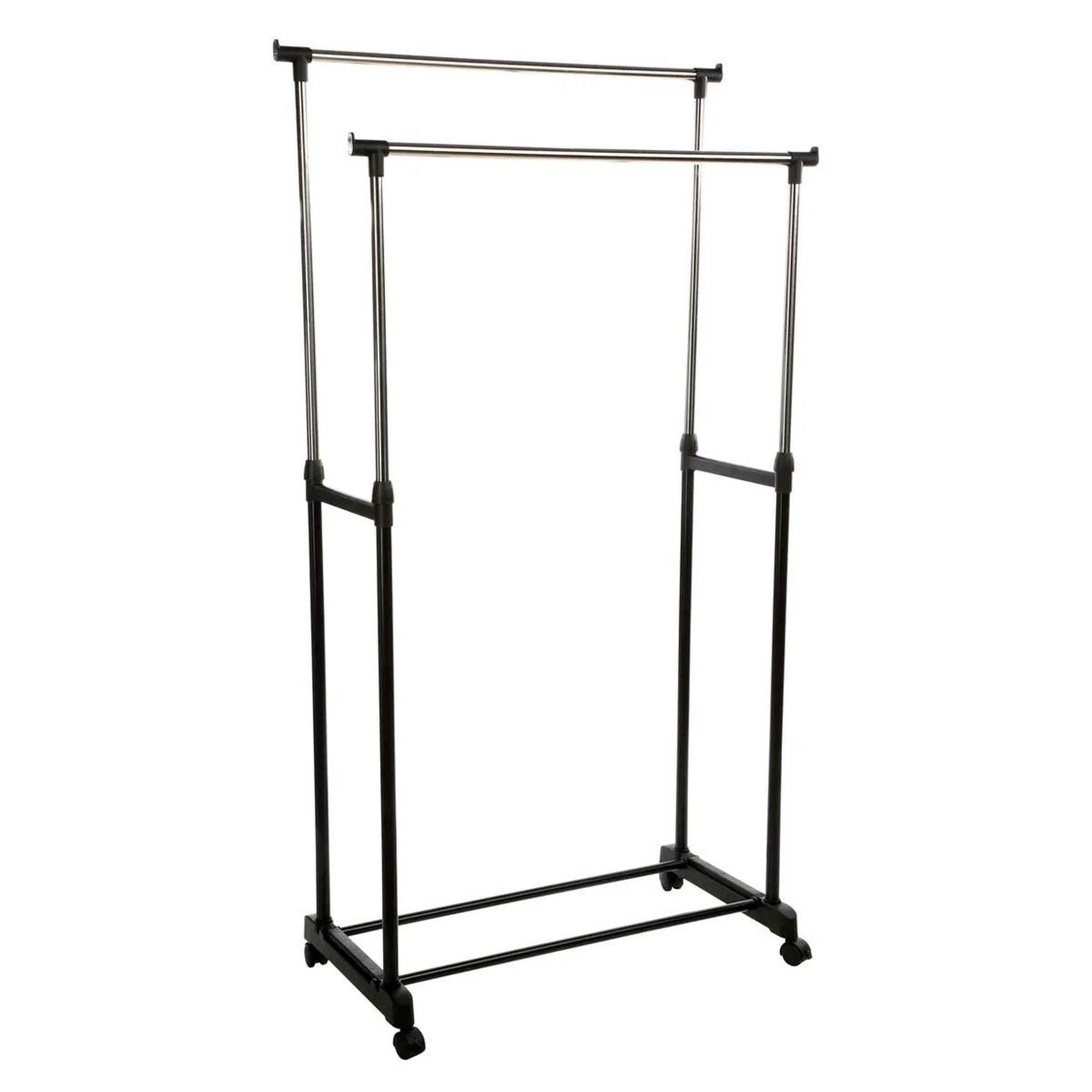 FIVE Portant à vêtements  double barre  170cm noir