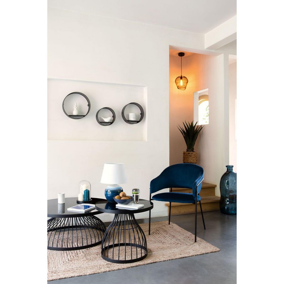 ATMOSPHERA Suspension filaire en métal Jena - Noir