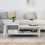 Voir la diapositive 3 : VIDAXL Table basse Blanc brillant 100x50x45 cm Bois d'ingenierie