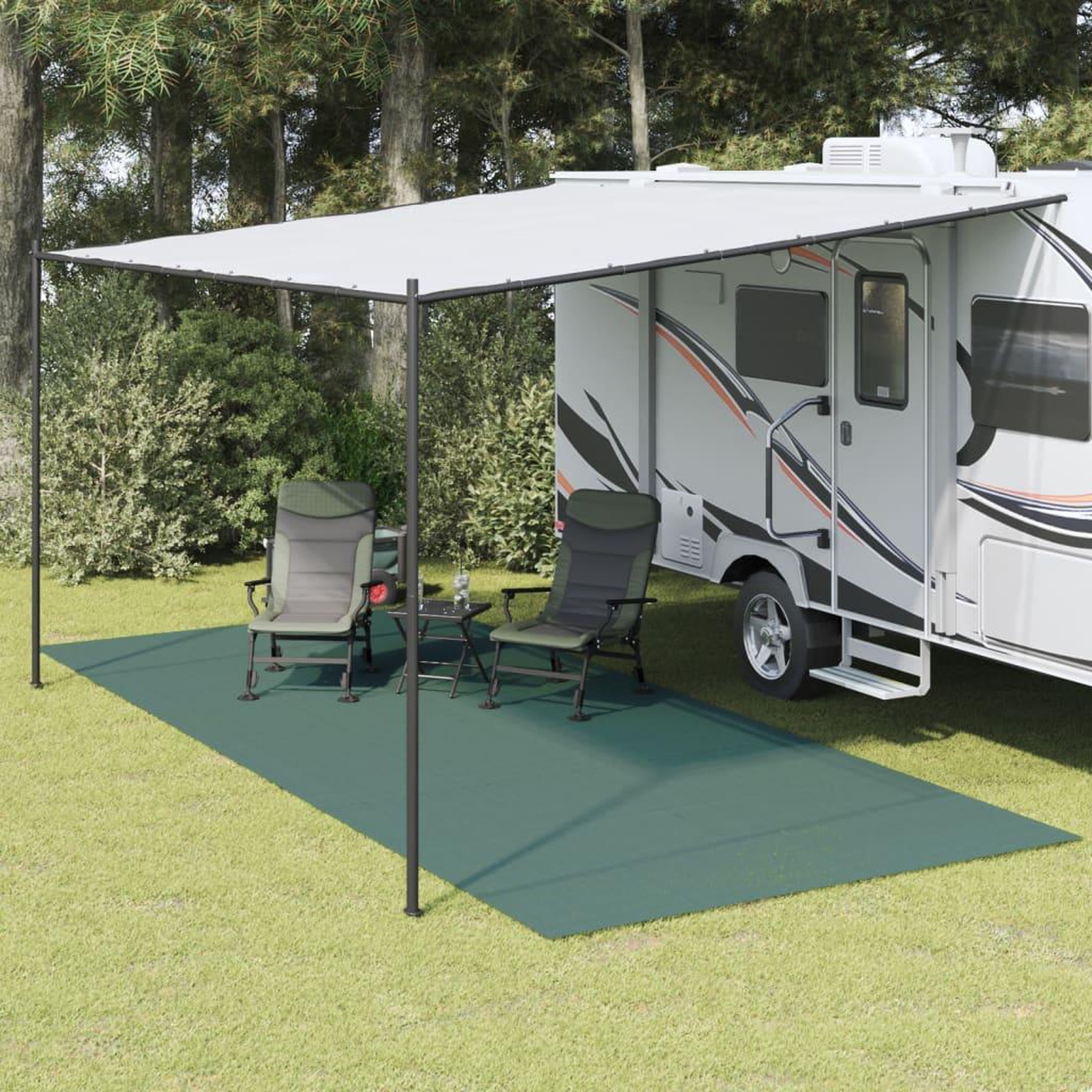 VIDAXL Tapis de tente vert 6x2,5 m