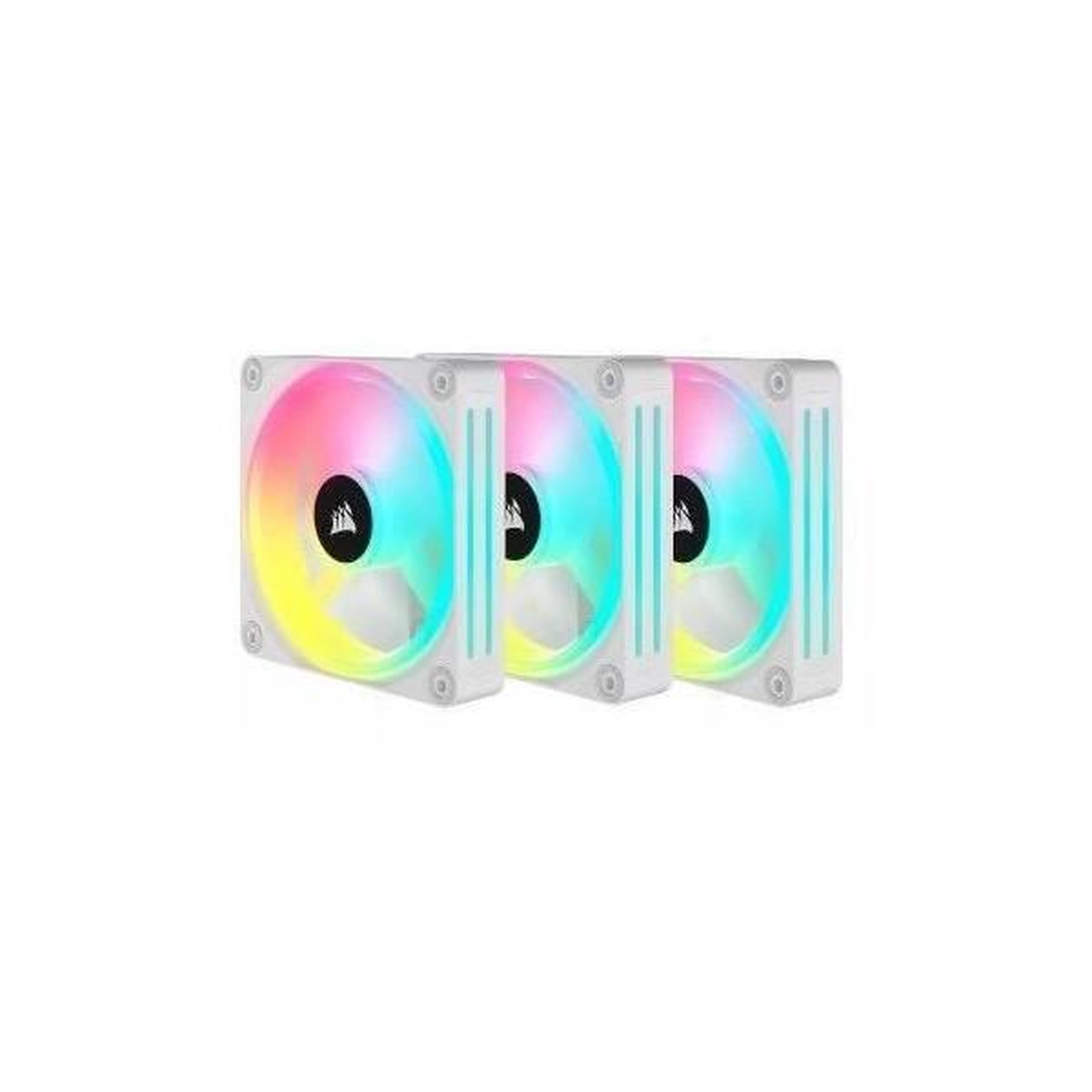Voir la diapositive 2 : Corsair Ventilation PC - CORSAIR - QX RGB Series - iCUE LINK QX120 RGB WHITE - 120mm - Starter Kit