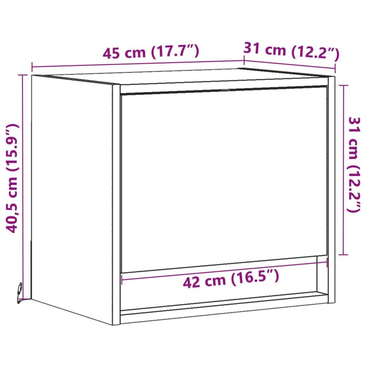 VIDAXL Tables de chevet murales avec lumieres LED 2 pcs chene marron