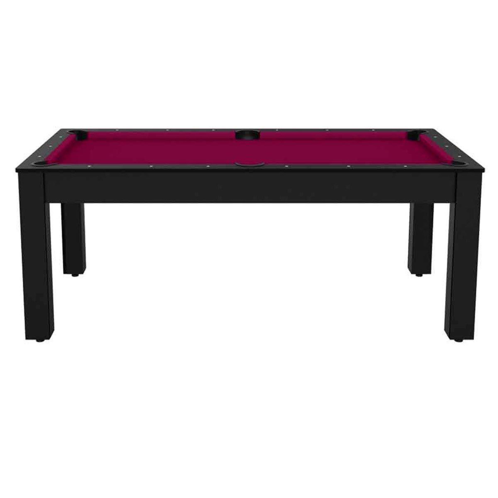 Voir la diapositive 1 : DE FAUGERES Table de Billard Convertible  Oregon  213cm Noir & Prune