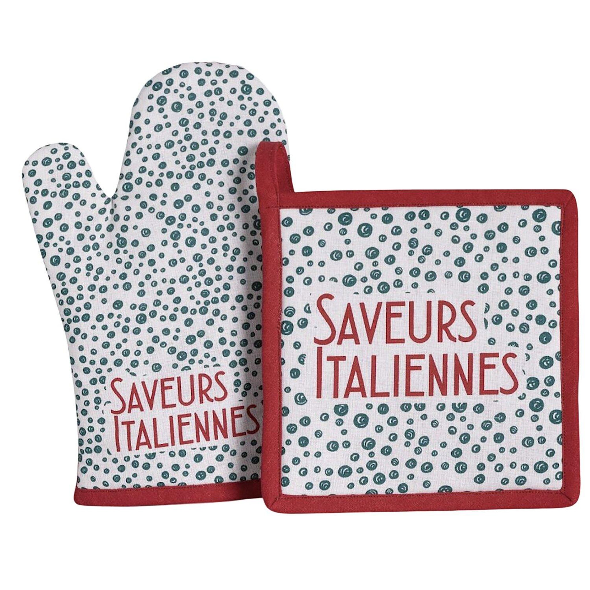 Voir la diapositive 1 : Les Ateliers du Linge Gant et manique imprimés