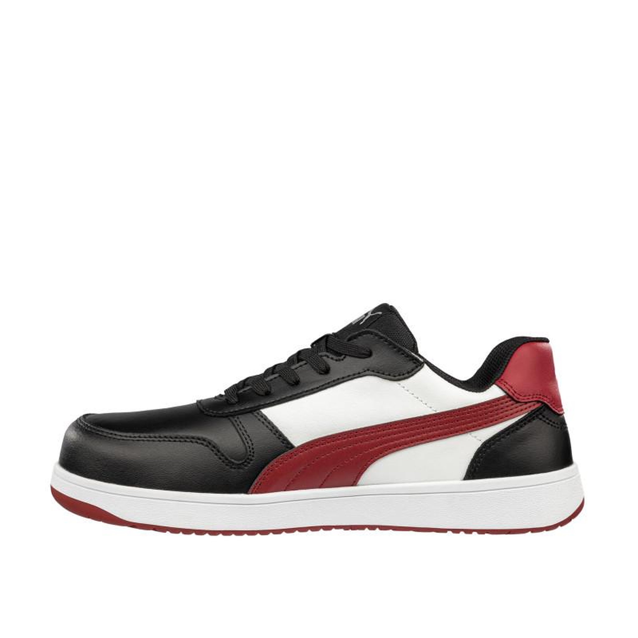Voir la diapositive 3 : PUMA Chaussure de travail Frontcourt P 46 bas noir blanc rouge S3L PUMA 640207