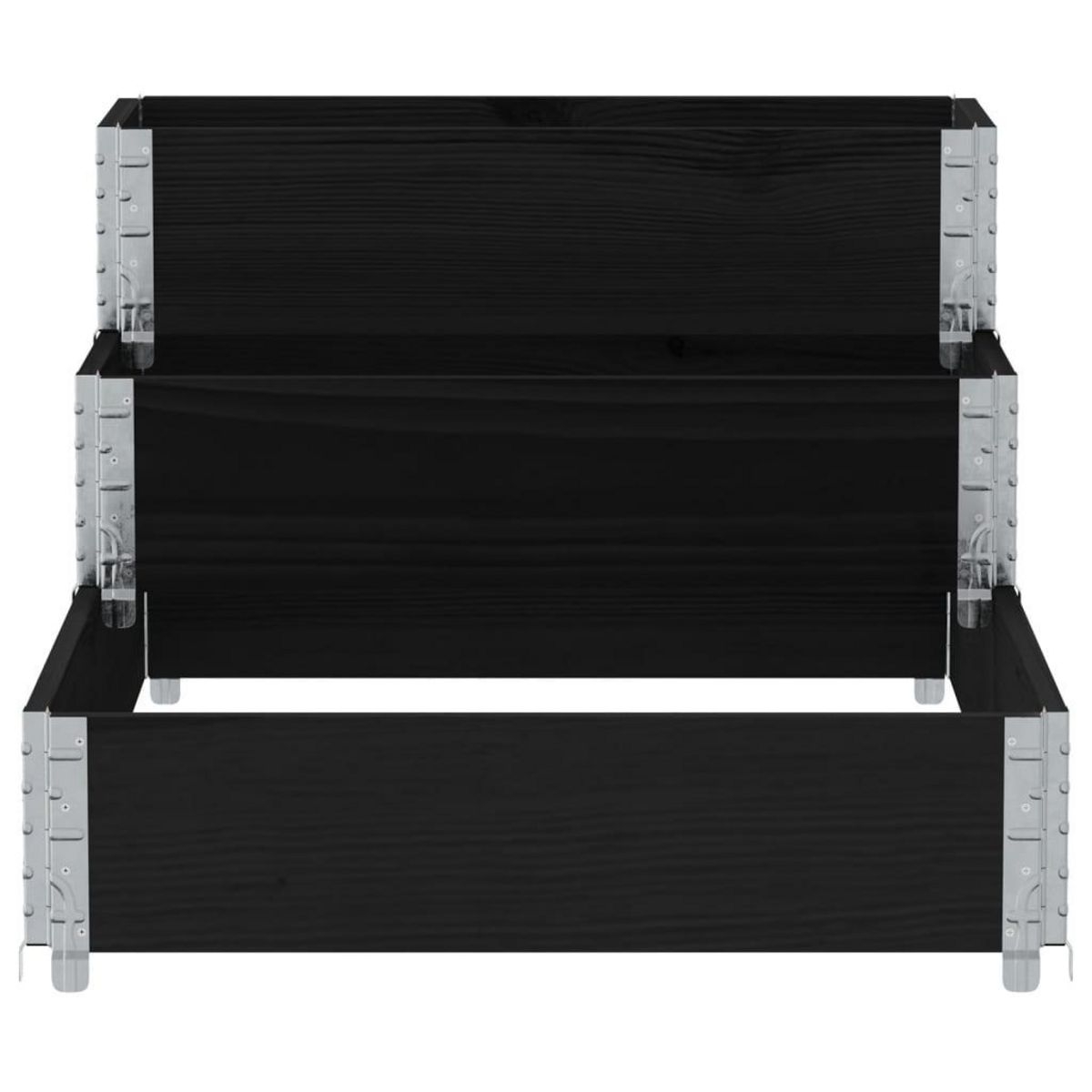 VIDAXL Lit sureleve a 3 niveaux noir 120x80 cm bois de pin massif