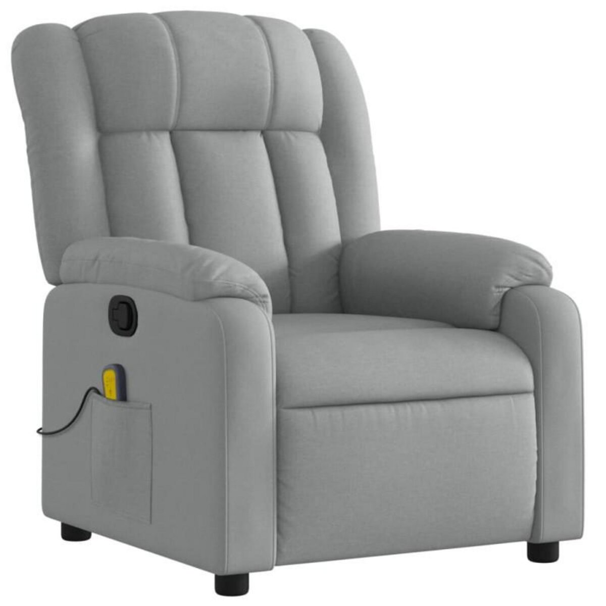 VIDAXL Fauteuil de massage inclinable Gris clair Tissu