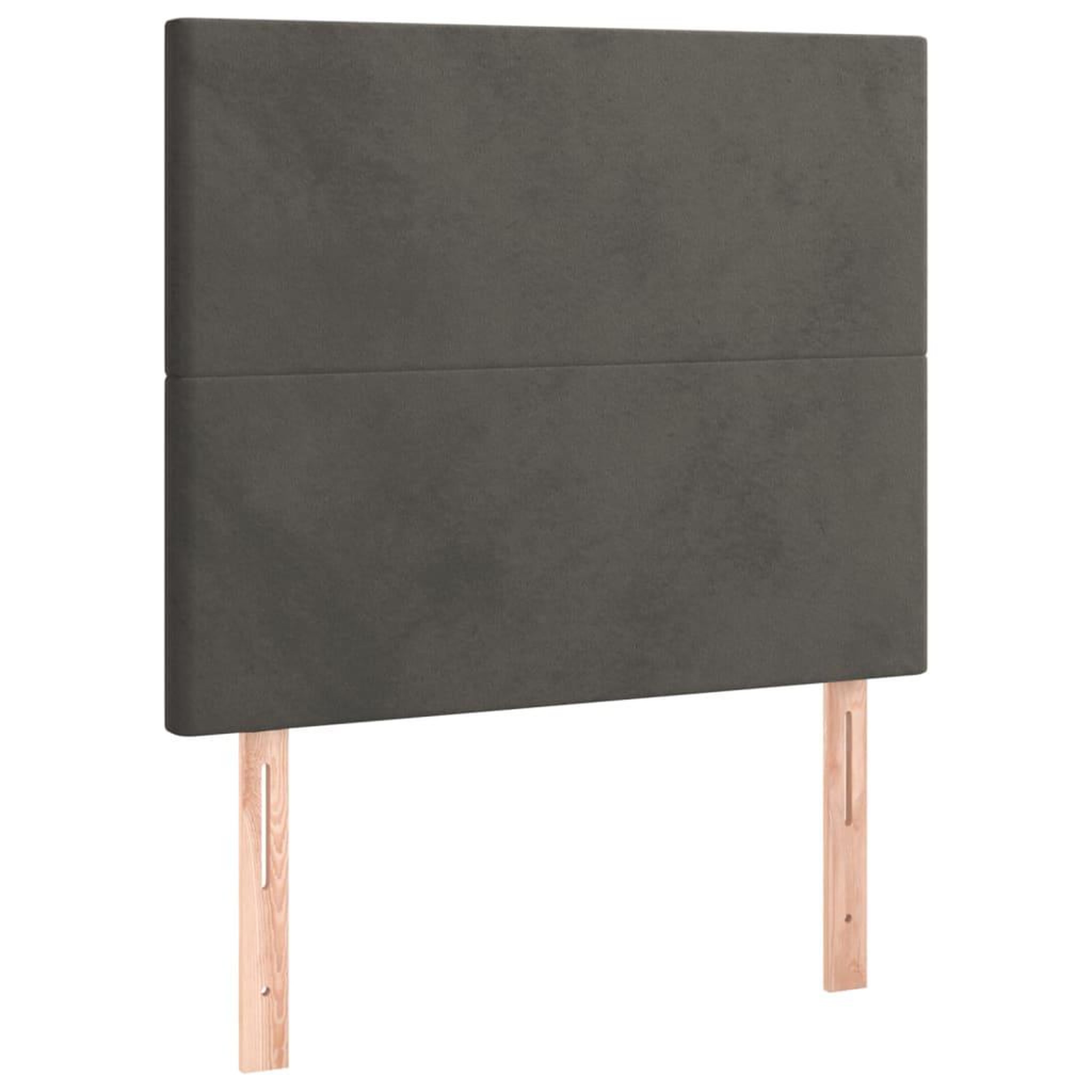 Voir la diapositive 4 : VIDAXL Tete de lit a LED Gris fonce 100x5x118/128 cm Velours