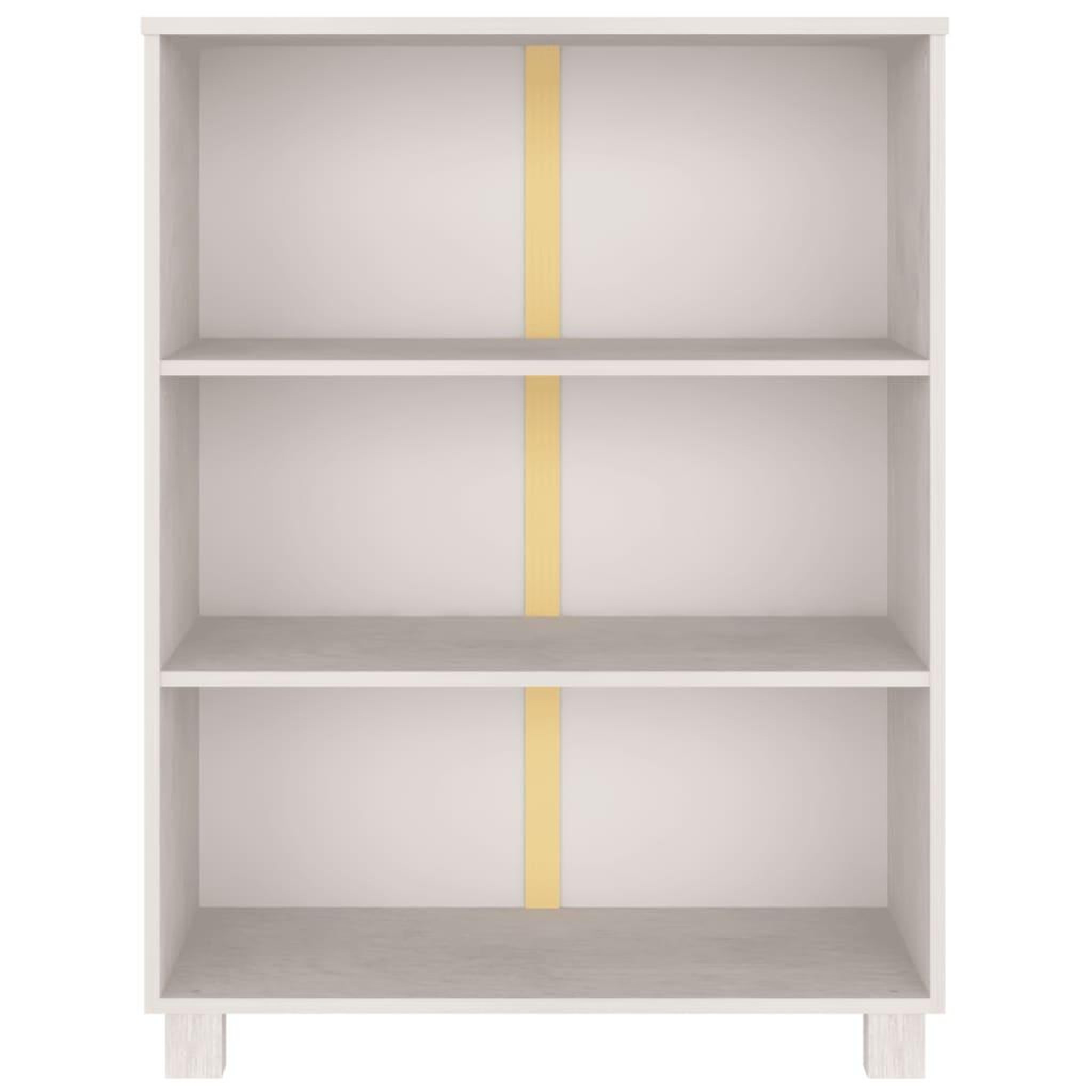 Voir la diapositive 3 : VIDAXL Bibliotheque HAMAR Blanc 85x35x112 cm Bois de pin massif
