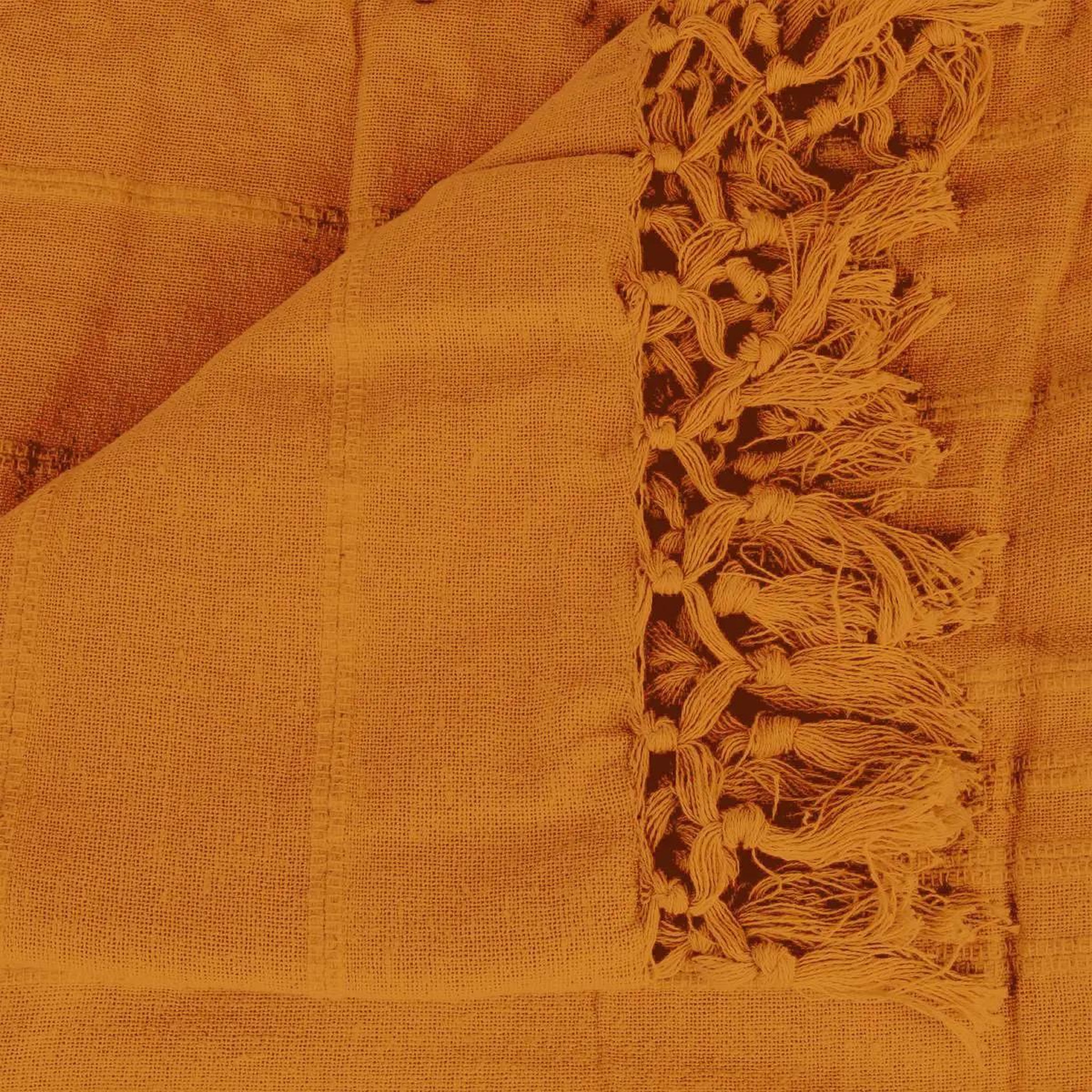 Voir la diapositive 2 : ATMOSPHERA Jeté de lit  anjali  160x220cm ocre