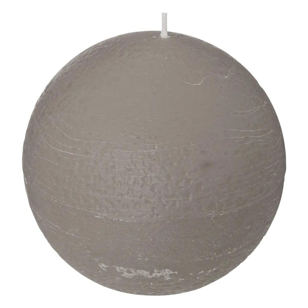 COMPTOIR DE LA BOUGIE Bougie Boule  Rustic  10cm Gris
