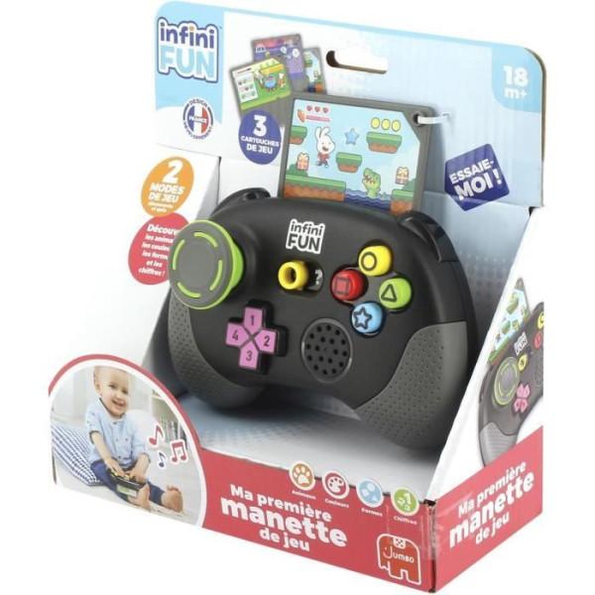 Voir la diapositive 2 : INFINIFUN Ma premiere manette de jeux video - INFINI FUN - Des 18 mois