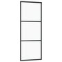 Voir la diapositive 5 : VIDAXL Porte coulissante kit de quincaillerie noir 76x205 cm verre ESG