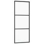 Voir la diapositive 5 : VIDAXL Porte coulissante kit de quincaillerie noir 76x205 cm verre ESG