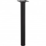 CENTRALE BRICO Pied de table basse cylindrique fixe acier époxy noir, 30 cm