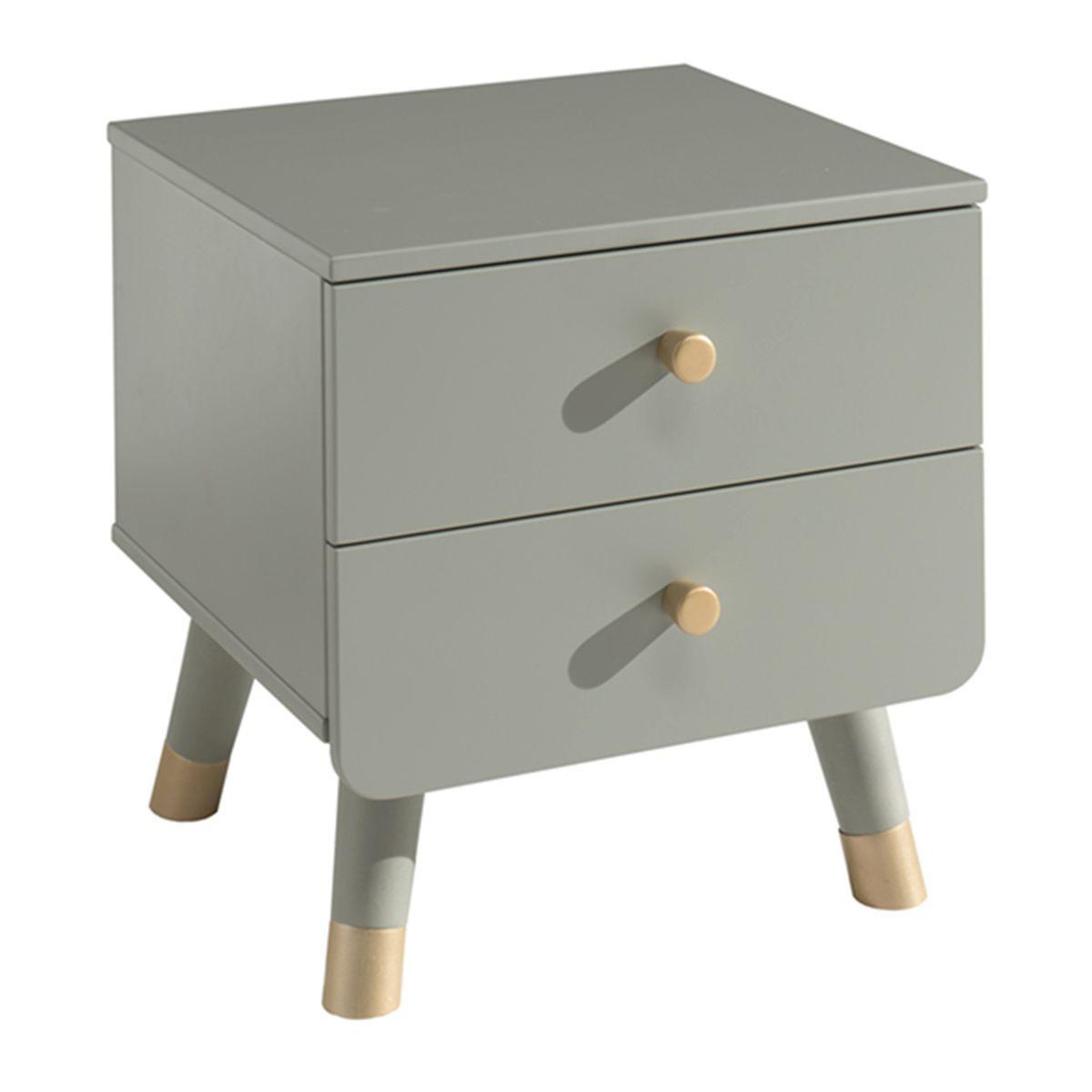 Paris Prix Table de Chevet Enfant 2 Tiroirs  Billy  43cm Vert