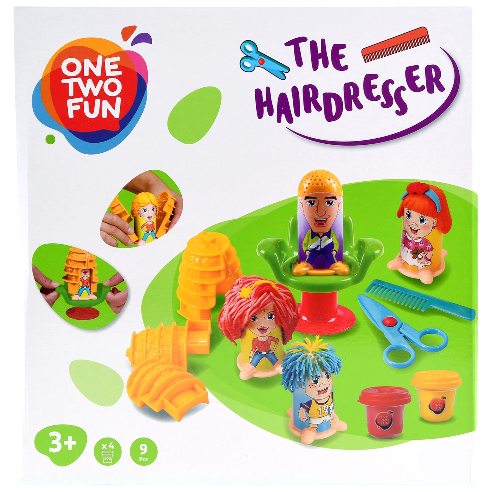 Voir la diapositive 2 : One Two Fun Ensemble pâte à modeler coiffeur