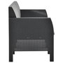 Voir la diapositive 5 : VIDAXL Salon de jardin 4 pcs avec coussins PP Rotin Anthracite