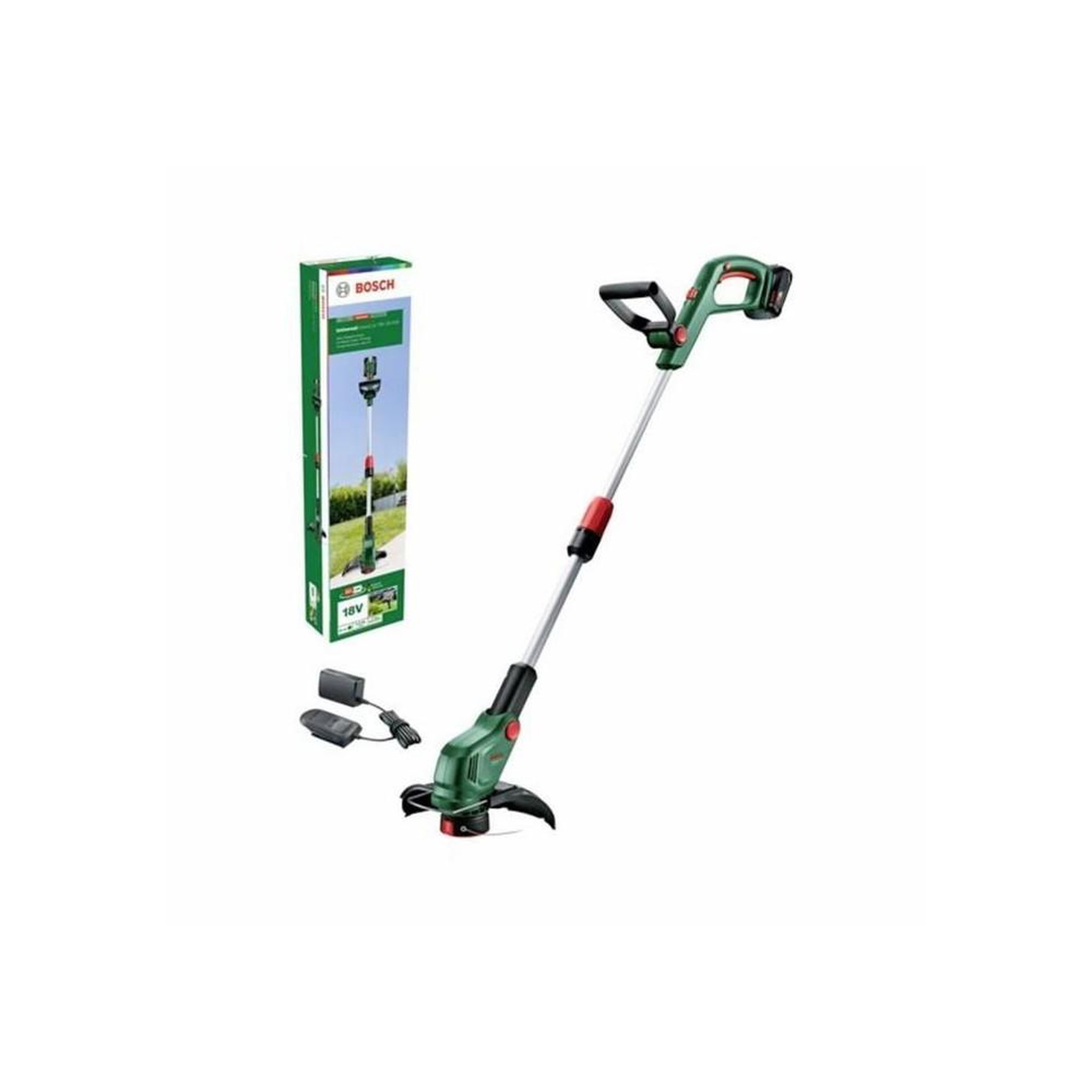 Voir la diapositive 3 : BOSCH Tronçonneuse à gazon sur batterie 18 v 26 cm universalgrasscut 18v-26-500, tête inclinable, edgesimple