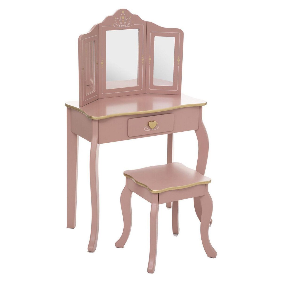 ATMOSPHERA Coiffeuse et tabouret Sissi pour enfant - Rose