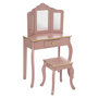 Voir la diapositive 1 : ATMOSPHERA Coiffeuse et tabouret Sissi pour enfant - Rose