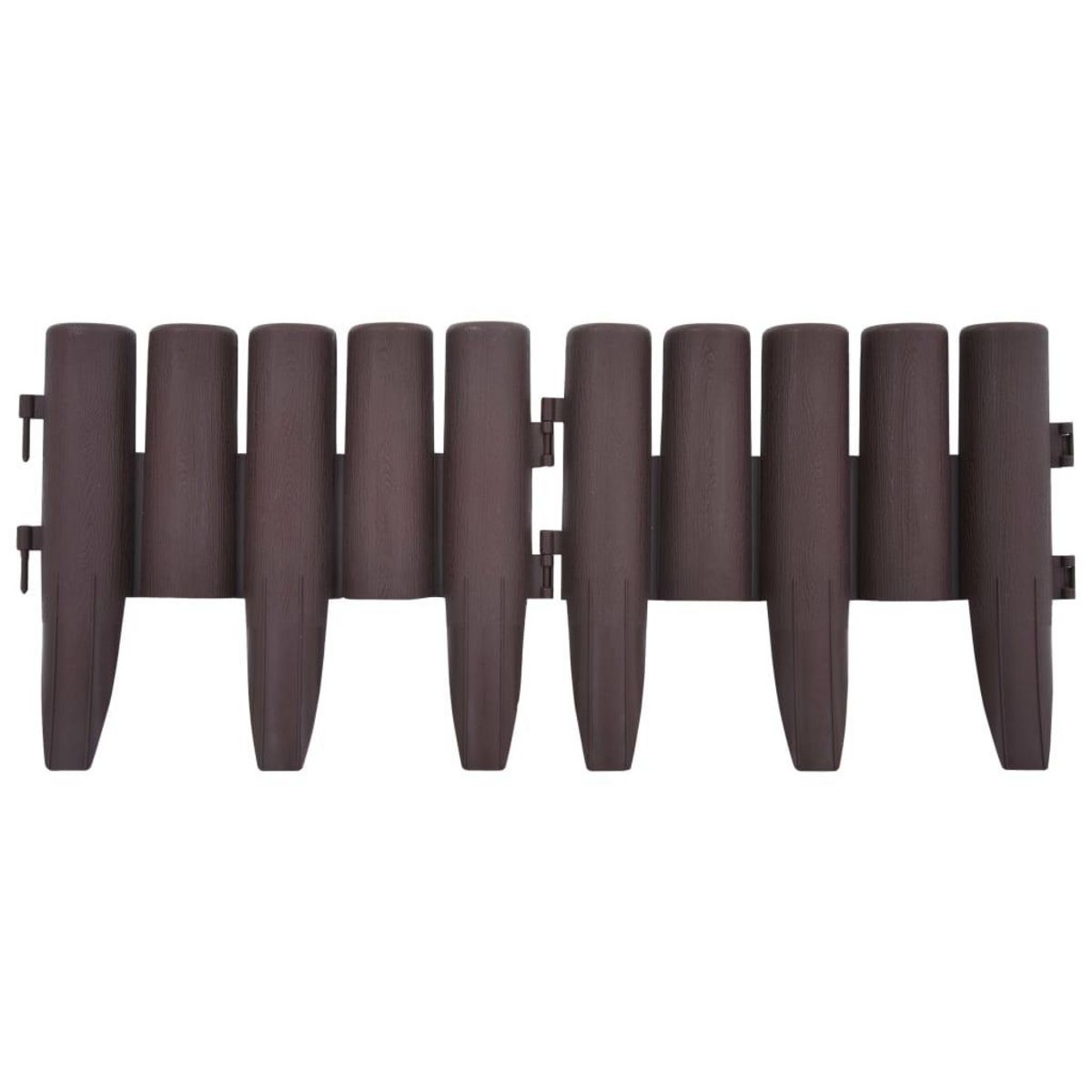 VIDAXL Bordures de pelouse 36 pcs Marron 10 m PP