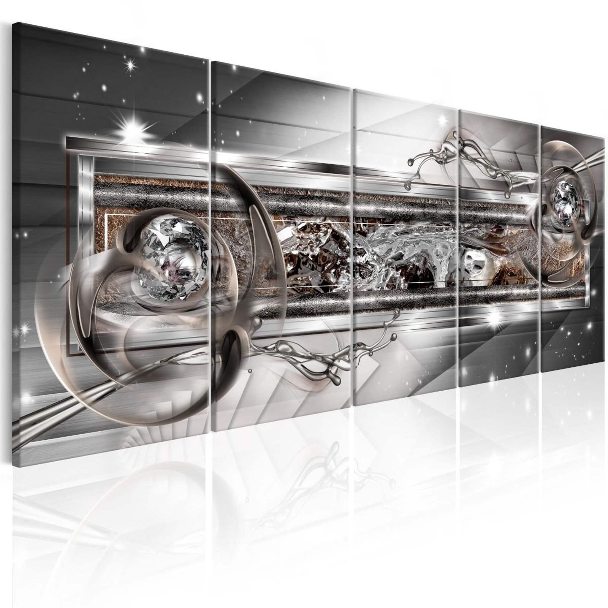 Paris Prix Tableau imprimé  silver shine  90x225cm