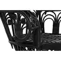 MARKET24 Chaise de jardin DKD Home Decor Noir Polyester Blanc Rotin (96 x 66 x 145 cm)