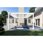 Pergola Bioclimatique autoportée 4x4 m - Aluminium - Blanc - VS OmBREA®