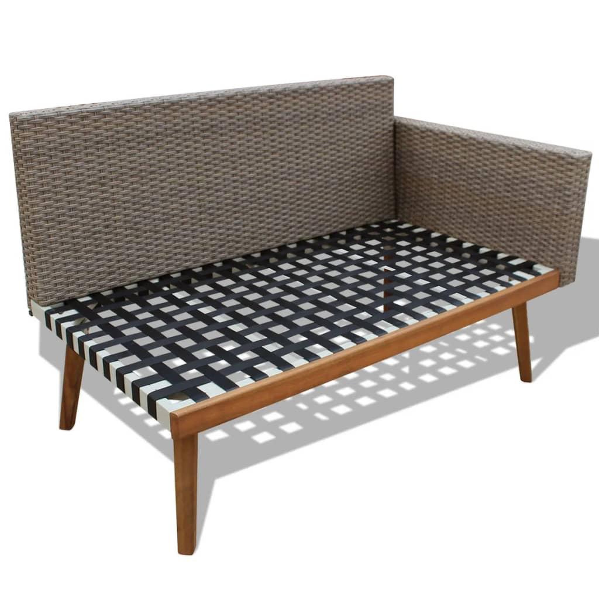 Voir la diapositive 5 : VIDAXL Salon de jardin 4 pcs avec coussins resine tressee gris