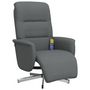 Voir la diapositive 2 : VIDAXL Fauteuil inclinable de massage et repose-pieds gris fonce tissu
