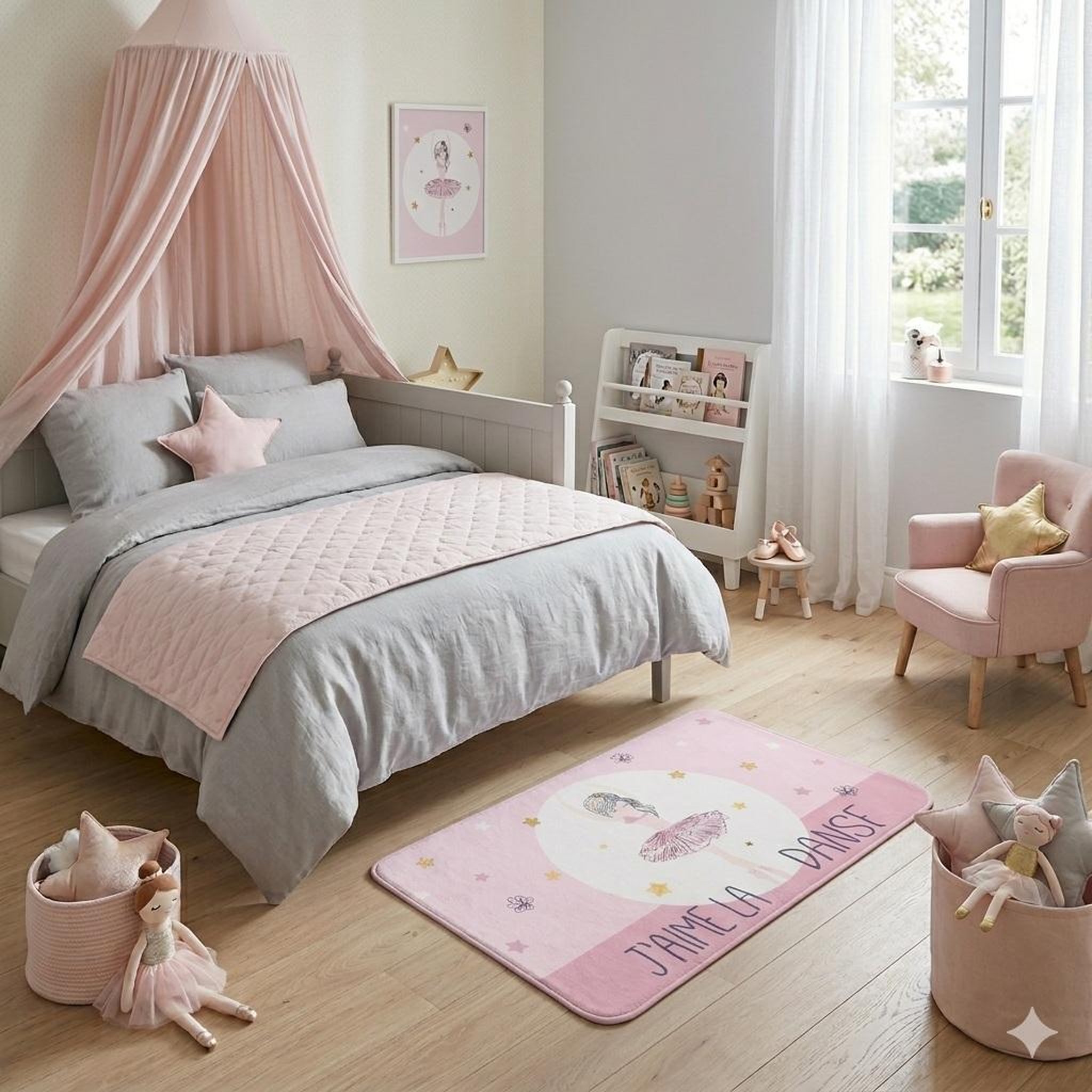 Voir la diapositive 5 : Eden Tapis enfant j'aime la danse design et moderne