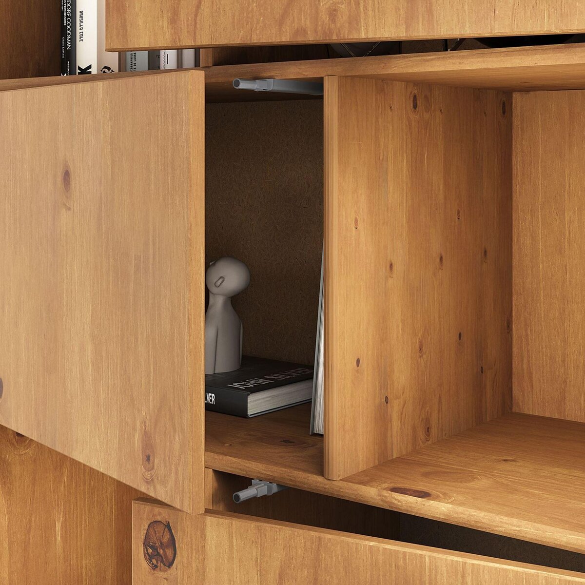 IDIMEX Buffet haut SIMONA H 139 cm en bois massif