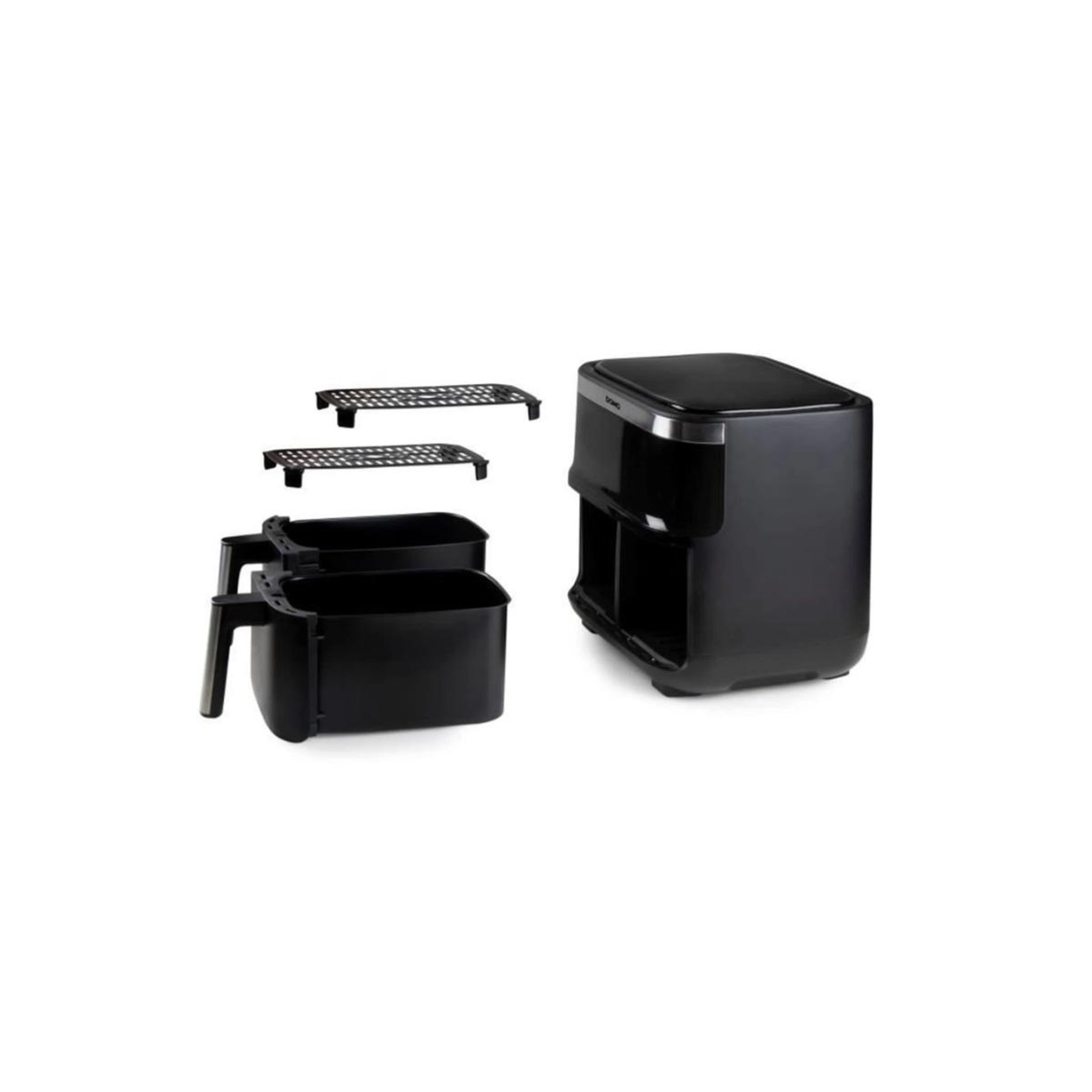 Voir la diapositive 3 : Domo Friteuse sans huile 2x4l 2850w noir - do537fr
