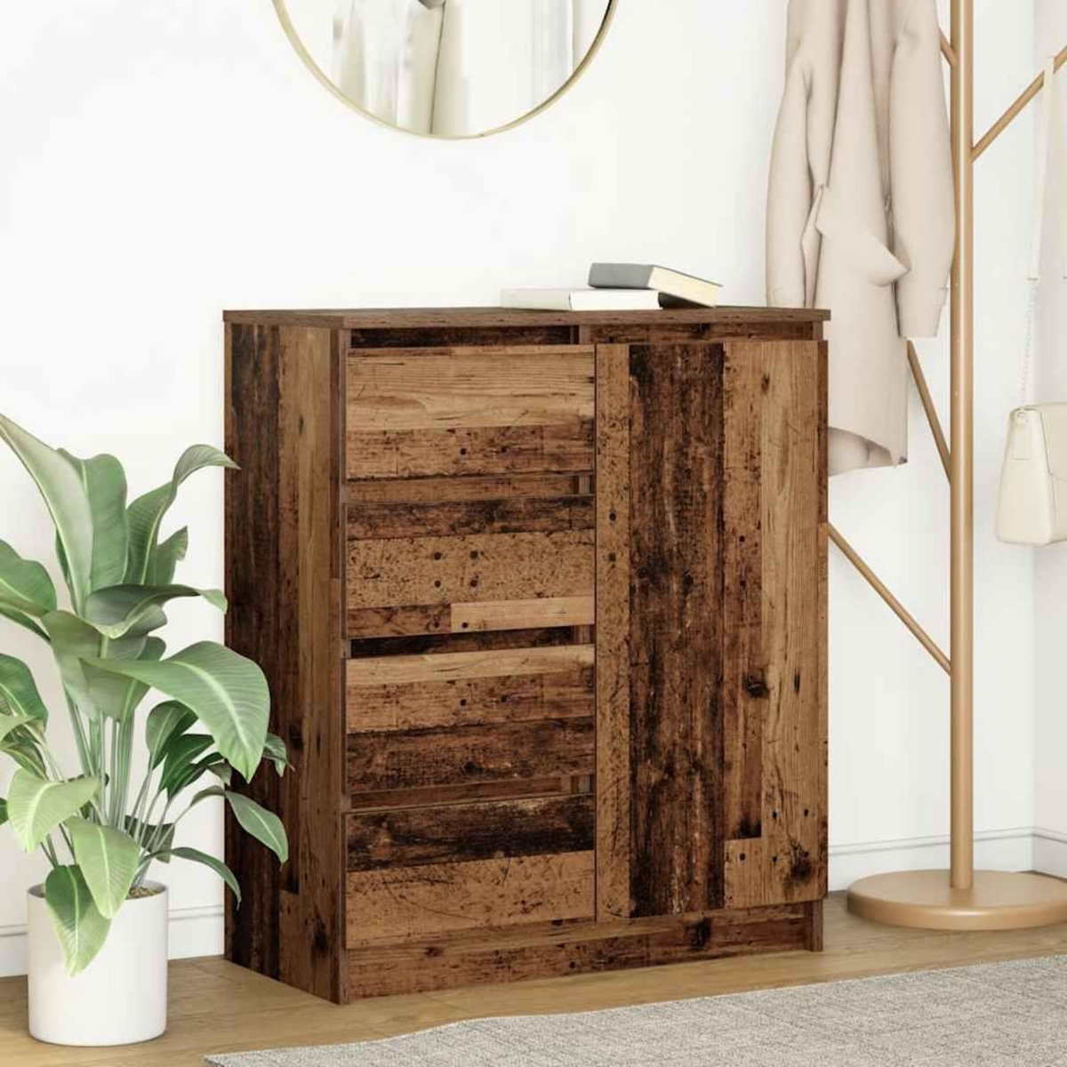 VIDAXL Buffet avec tiroirs vieux bois 71x35x84 cm bois d'ingenierie