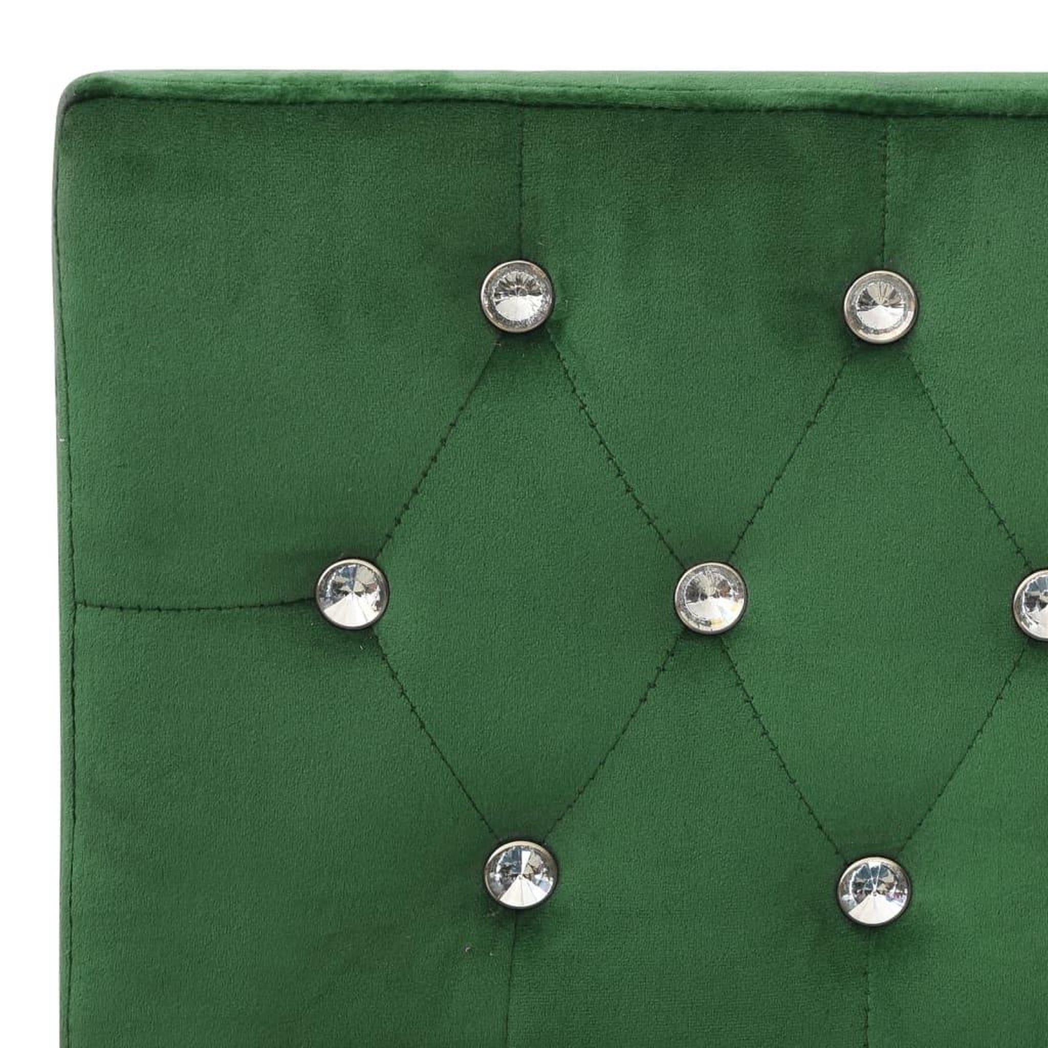 Voir la diapositive 5 : VIDAXL Banc 110 cm Vert fonce Velours