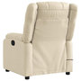 Voir la diapositive 4 : VIDAXL Fauteuil inclinable de massage electrique creme tissu