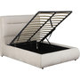 Voir la diapositive 3 : Habitat et Jardin Lit double avec coffre en velours  Chamonix  - 160 x 200 cm - Beige