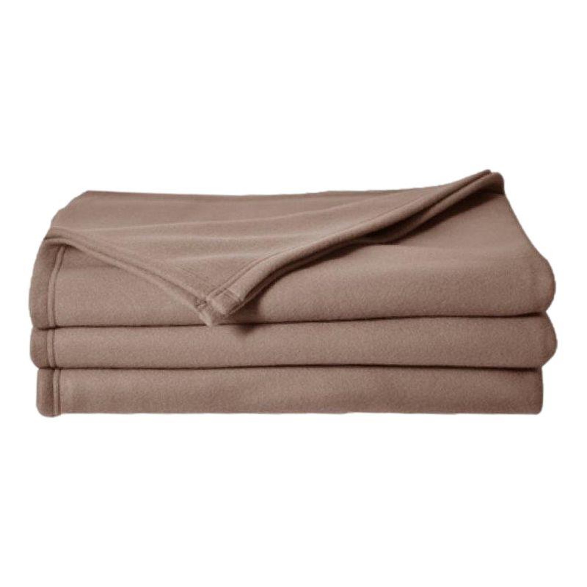 Poyet motte Couverture polaire 210 x 230 cm taupe - taupe foncé -