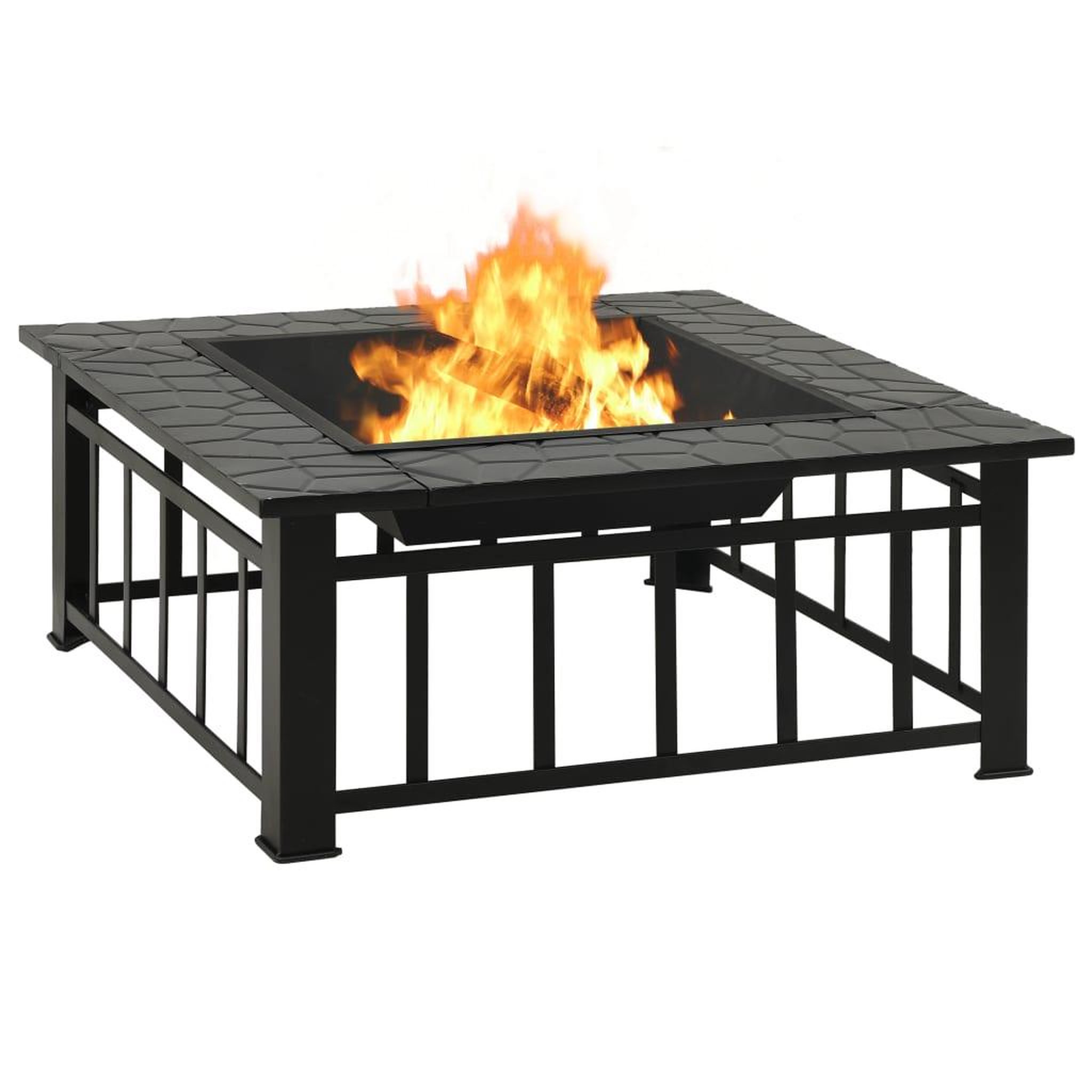 Voir la diapositive 4 : VIDAXL Foyer de jardin avec tisonnier 81x81x47 cm XXL Acier