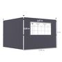 Voir la diapositive 3 : OUTSUNNY Parois latérales de rechange barnum tonnelle 3 x 3 m 2 pièces grande fenêtre gris