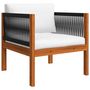 Voir la diapositive 2 : VIDAXL Chaise de jardin avec coussin Bois d'acacia solide