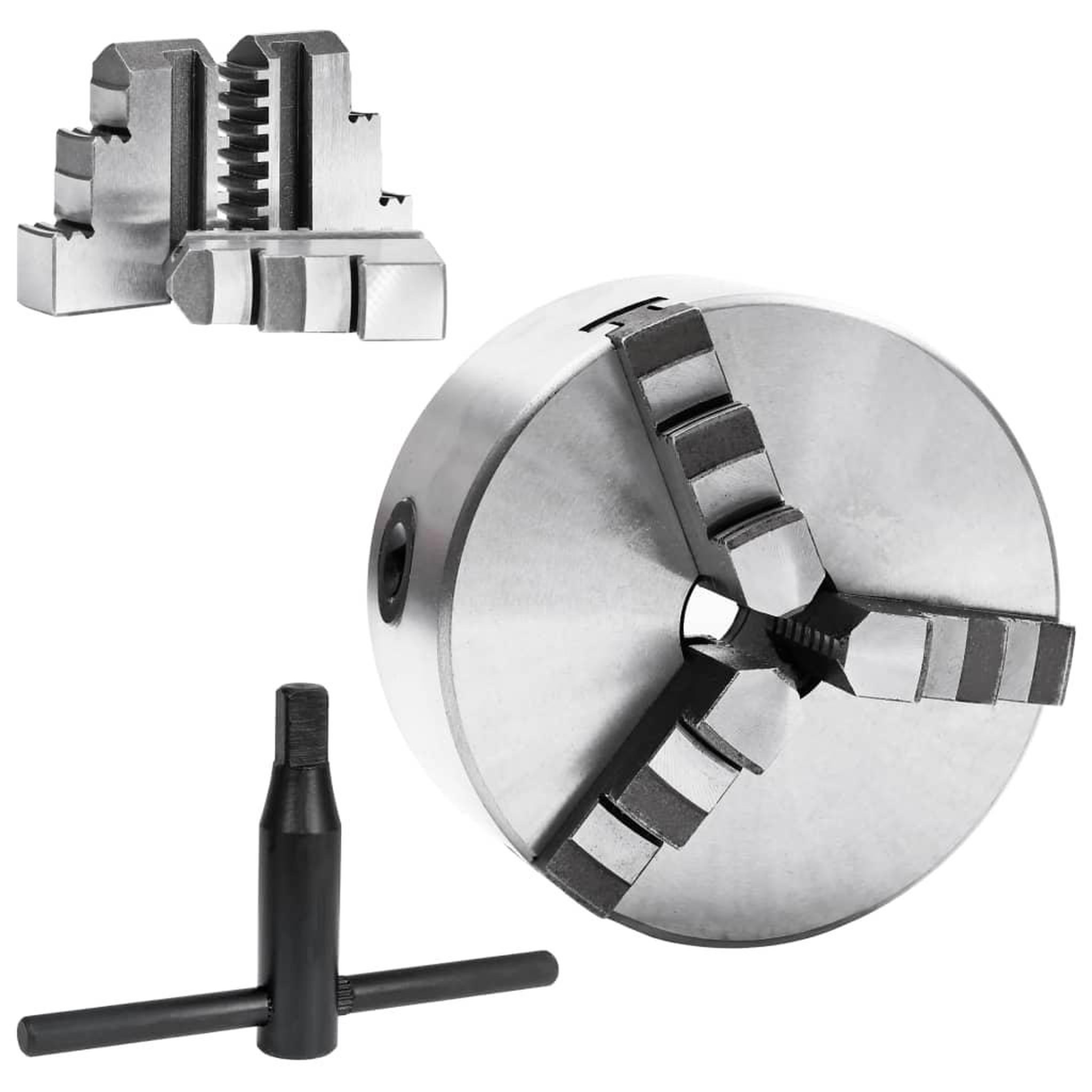 Voir la diapositive 2 : VIDAXL Mandrin de tour auto-centrant a 3 machoires 125 mm Acier
