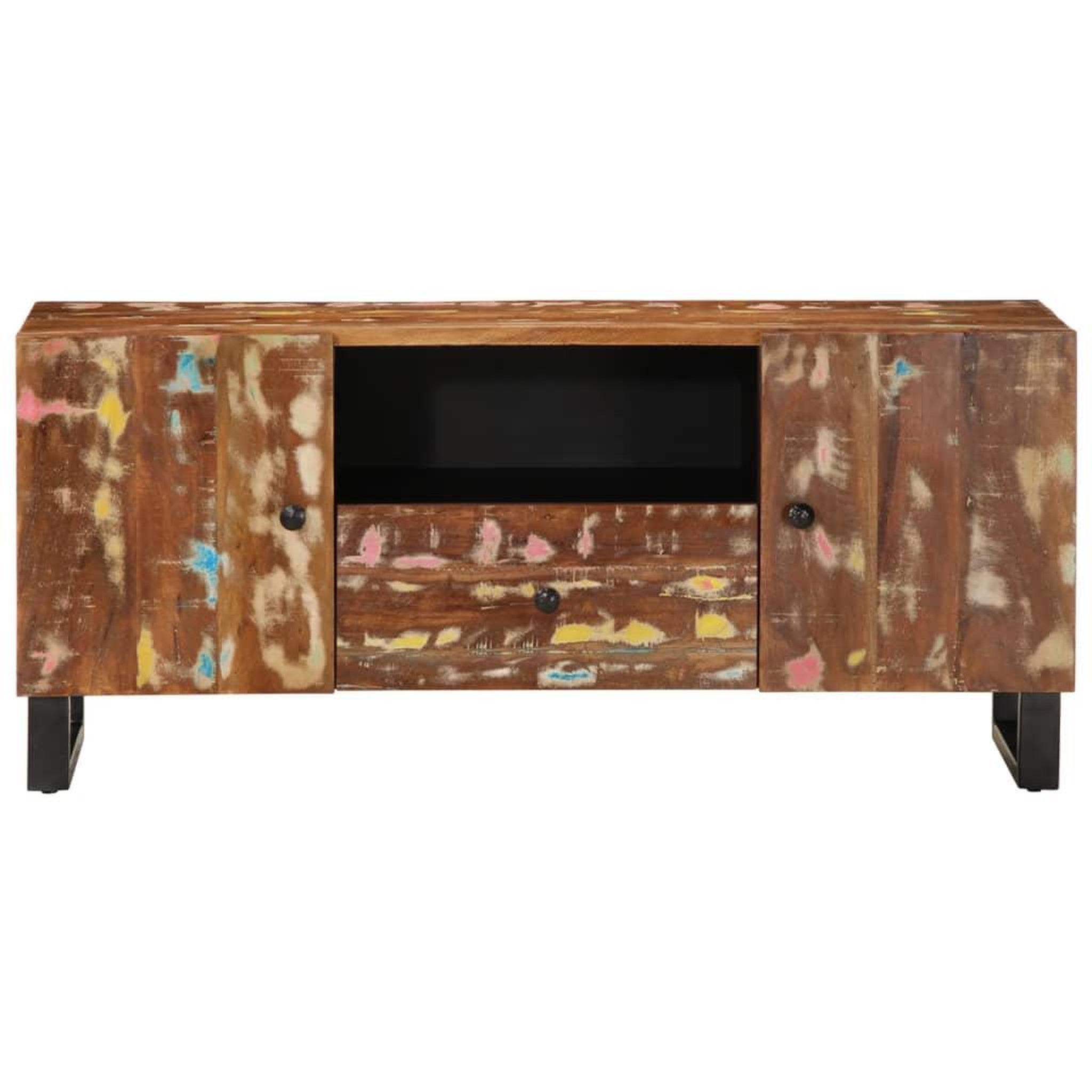 Voir la diapositive 3 : VIDAXL Meuble TV 105x33,5x46 cm bois de recuperation et d'ingenierie