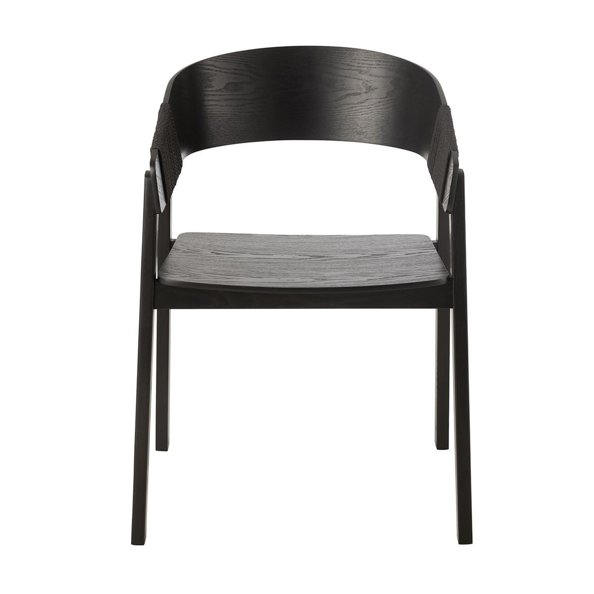 Voir la diapositive 2 : J-LINE Chaise en bois  naga  76cm noir
