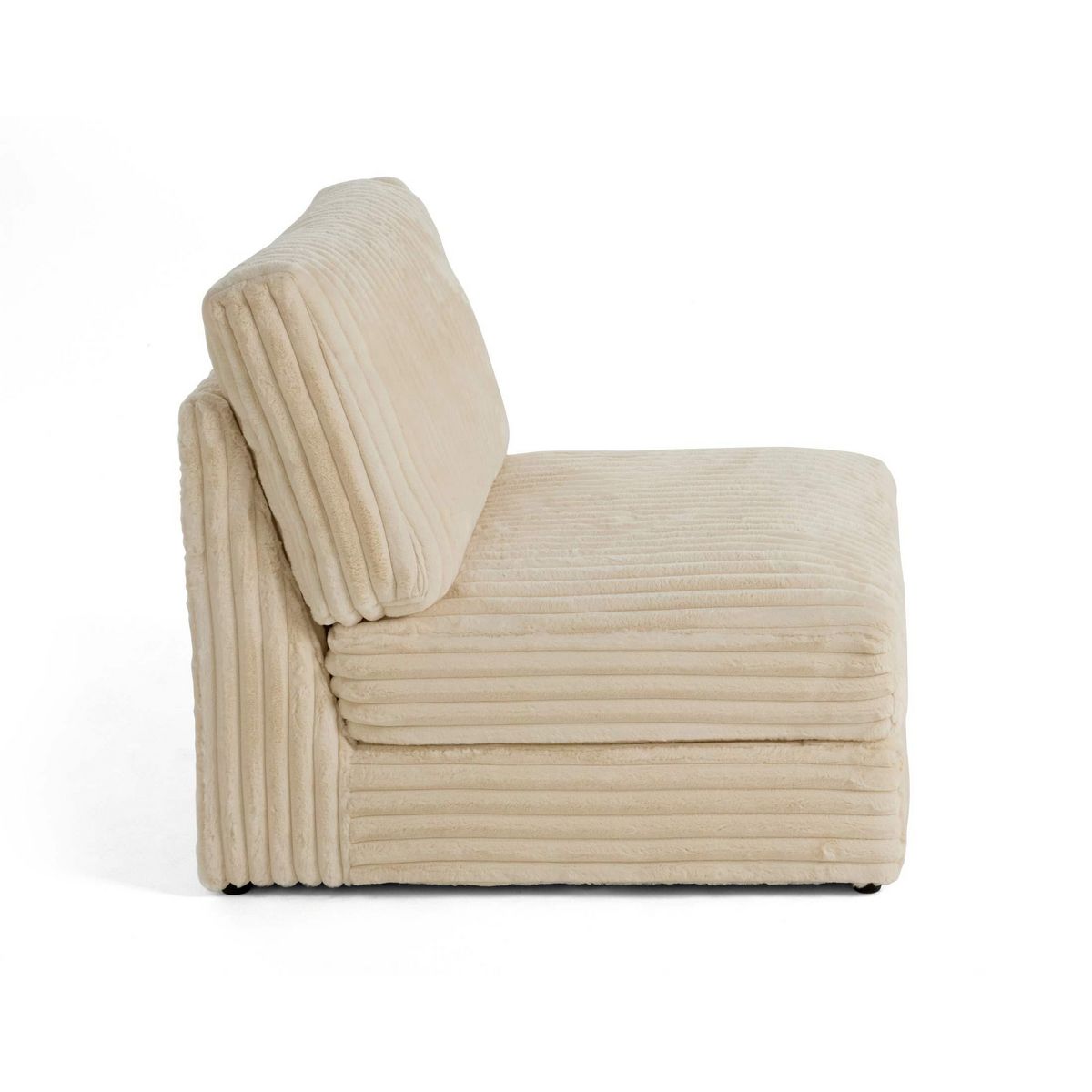 LISA DESIGN Jasper - module d'assise - en fausse fourrure côtelée