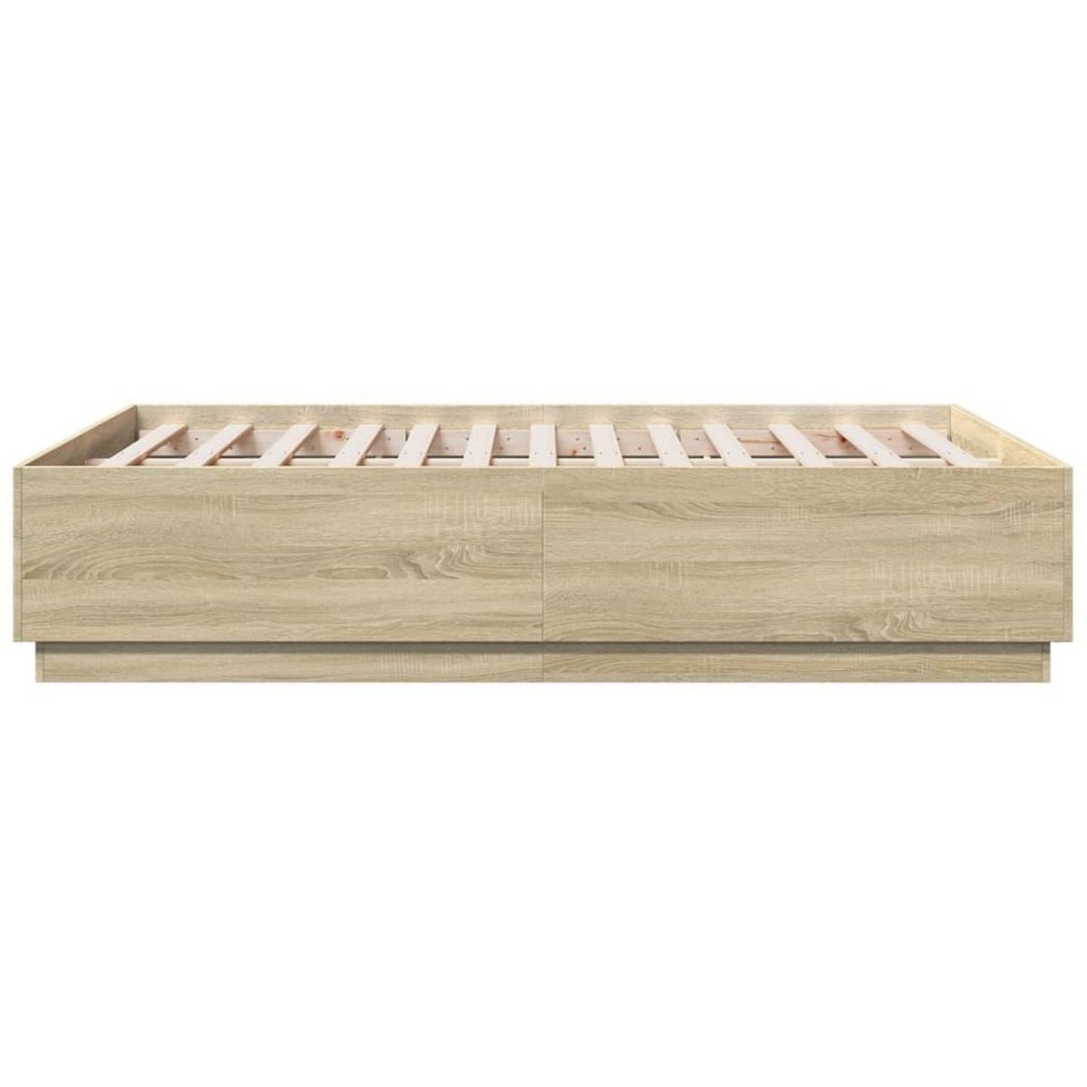 VIDAXL Cadre de lit sans matelas chene sonoma 140x190 cm