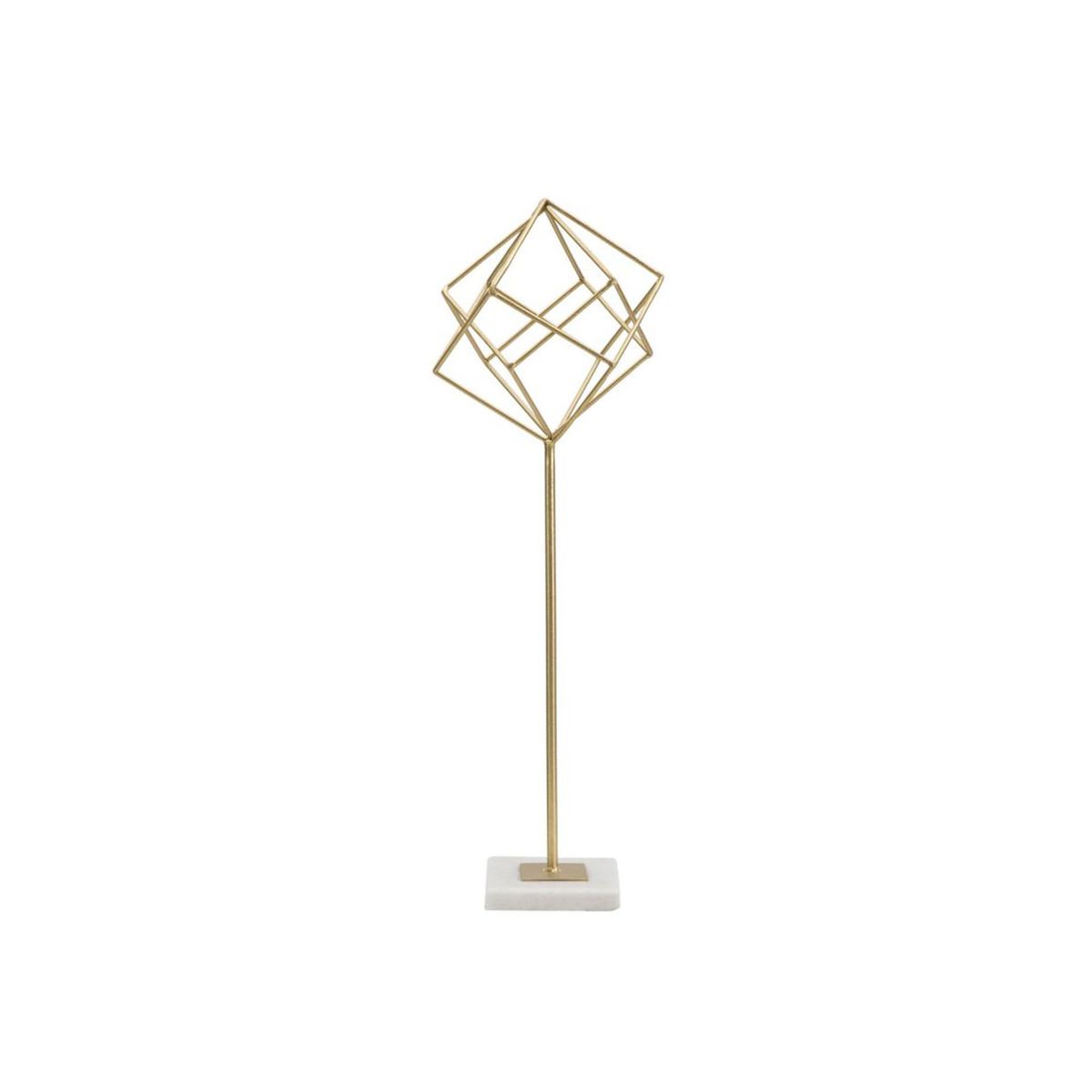 Paris Prix Objet déco en métal  cube  52cm or
